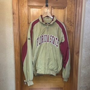 Majestic Olive and Maroon Varsity Jacket